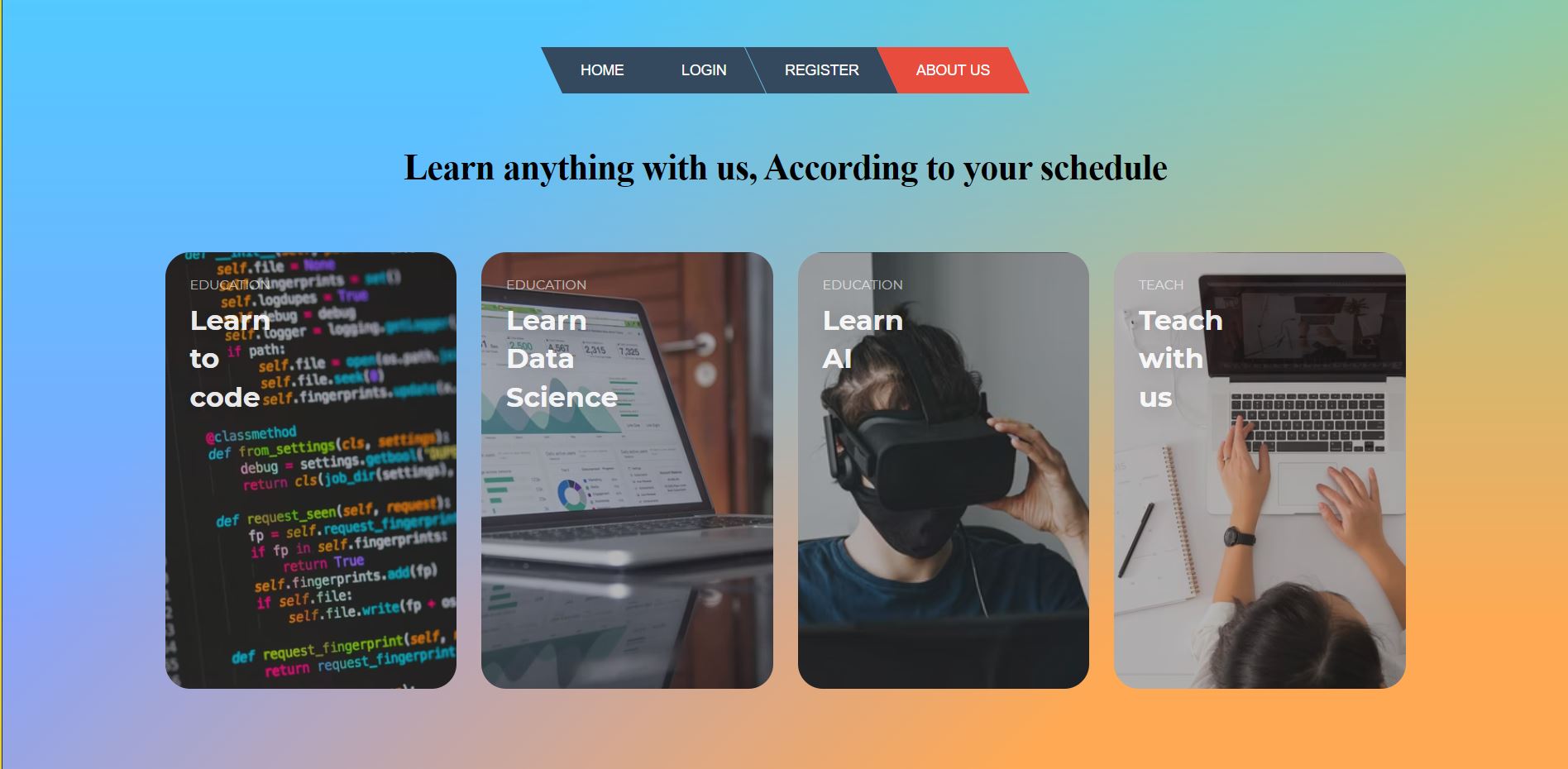 E-educational Landing Page